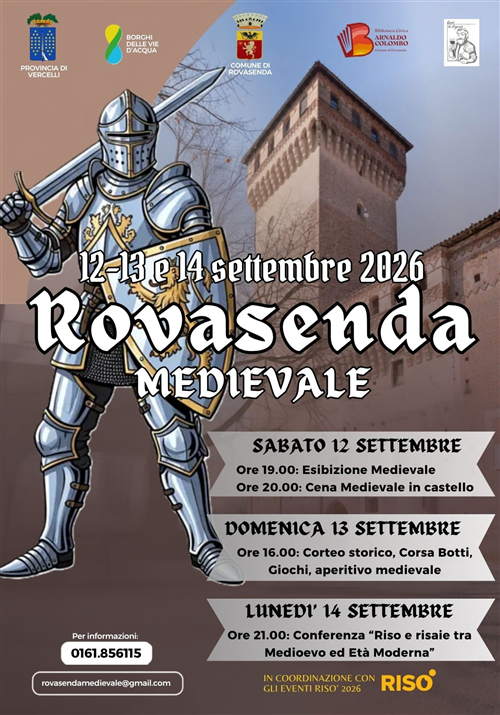 Rovasenda Medievale  12- 13 e 14 Settembre 2026