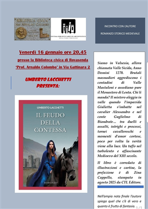 Venerdì 16 gennaio ore 20.45