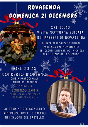 VISITA GUIDATA DEI PRESEPI E CONCERTO D'ORGANO PER LE FESTE NATALIZIE
